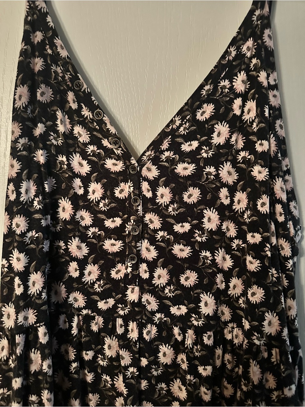 American Eagle Outfitters Soft & Sexy Floral Spaghetti Strap Peplum Top XL - Picture 2 of 2